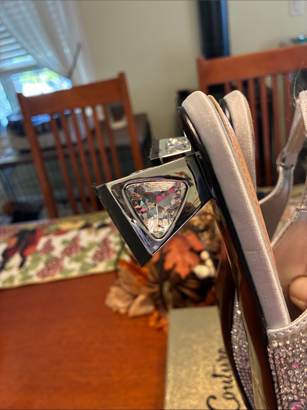 Lady Couture Silver Glitter Slingback Flats - Picture 2 of 5